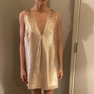 Gold Sequin Party Dress